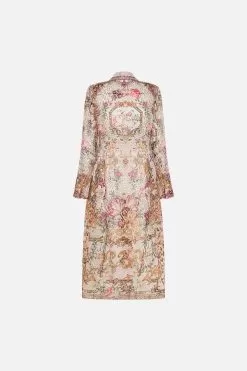 LONG BUTTON FRONT COAT BAMBINO BLISS -Fashion Store CAMILLA 00026739 LONG BUTTON FRONT COAT BAMBINO BLISS GHOST 2