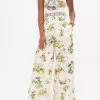 WIDE LEG WAISTED PANT CATERINA SPRITZ -Fashion Store CAMILLA 00028239 CATERINASPRITZ WIDELEGWAISTEDPANTLEMONS 1