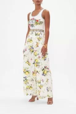 WIDE LEG WAISTED PANT CATERINA SPRITZ 12 WIDE LEG WAISTED PANT CATERINA SPRITZ -Fashion Store CAMILLA 00028239 CATERINASPRITZ WIDELEGWAISTEDPANTLEMONS 2