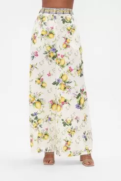 WIDE LEG WAISTED PANT CATERINA SPRITZ 13 WIDE LEG WAISTED PANT CATERINA SPRITZ -Fashion Store CAMILLA 00028239 CATERINASPRITZ WIDELEGWAISTEDPANTLEMONS 4