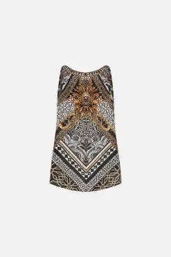 TANK TOP WITH STRAP BEAD DETAIL LOOK UP TESORO -Fashion Store CAMILLA TANK TOP WITH STRAP BEAD DETAIL GHOST 2