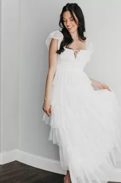 Love Is All We Need Tiered Mesh Maxi Dress