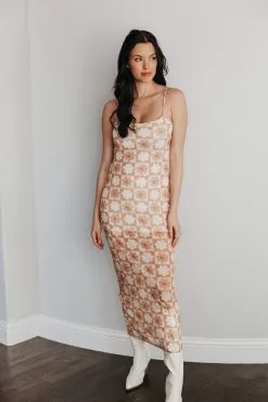 Joaquin Abstract Mesh Maxi Dress -Fashion Store E109655F 2853 4CD6 9D89 3588679BA0A6