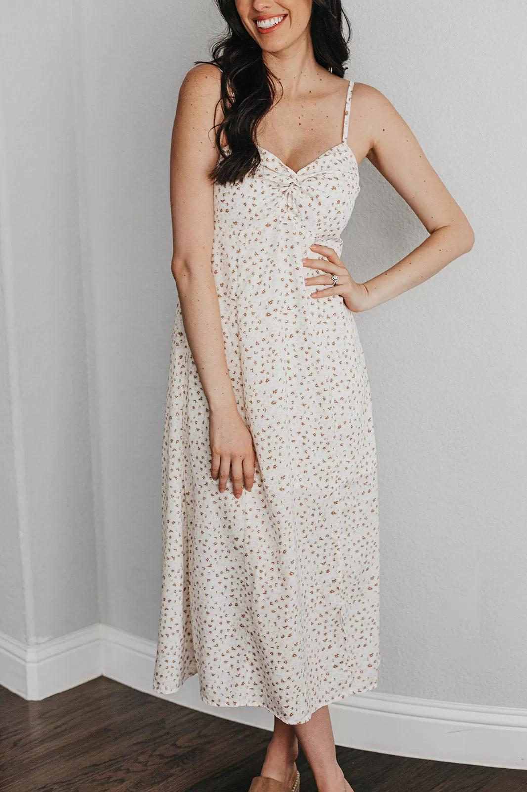 Claire Twist Front Slit Midi Dress 4 Claire Twist Front Slit Midi Dress - Image 2