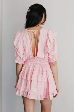 Delvina Ruffle Smocked Mini Dress -Fashion Store FCE56202 3871 42A7 A70E 165E745D671C