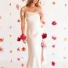 Lucia Satin Cowl Neck Maxi Dress - Pearl 1 Lucia Satin Cowl Neck Maxi Dress - Pearl -Fashion Store IMG 0819