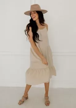 Liliana Cotton Ruffle Tiered Midi Dress