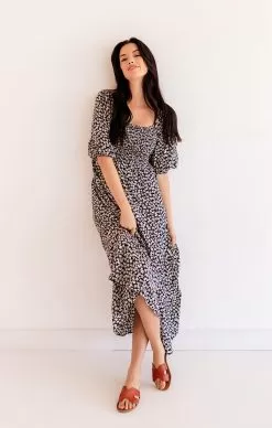 Alma Smocked Floral Maxi Dress