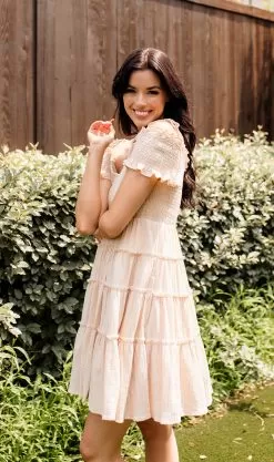 Gianna Smocked Ruffle Tiered Mini Dress -Fashion Store IMG 6228copy