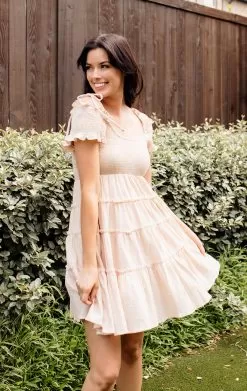 Gianna Smocked Ruffle Tiered Mini Dress -Fashion Store IMG 6261copy