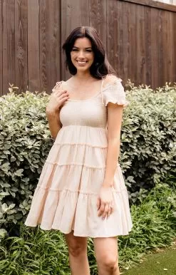 Gianna Smocked Ruffle Tiered Mini Dress -Fashion Store IMG 6265copy