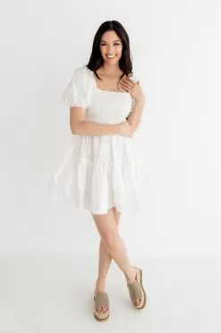 Blair Cotton Puff Sleeve Smocked Babydoll Dress 16 Blair Cotton Puff Sleeve Smocked Babydoll Dress -Fashion Store IMG 6936 759949d6 b0c8 46d2 bcf2 c19d4202be53