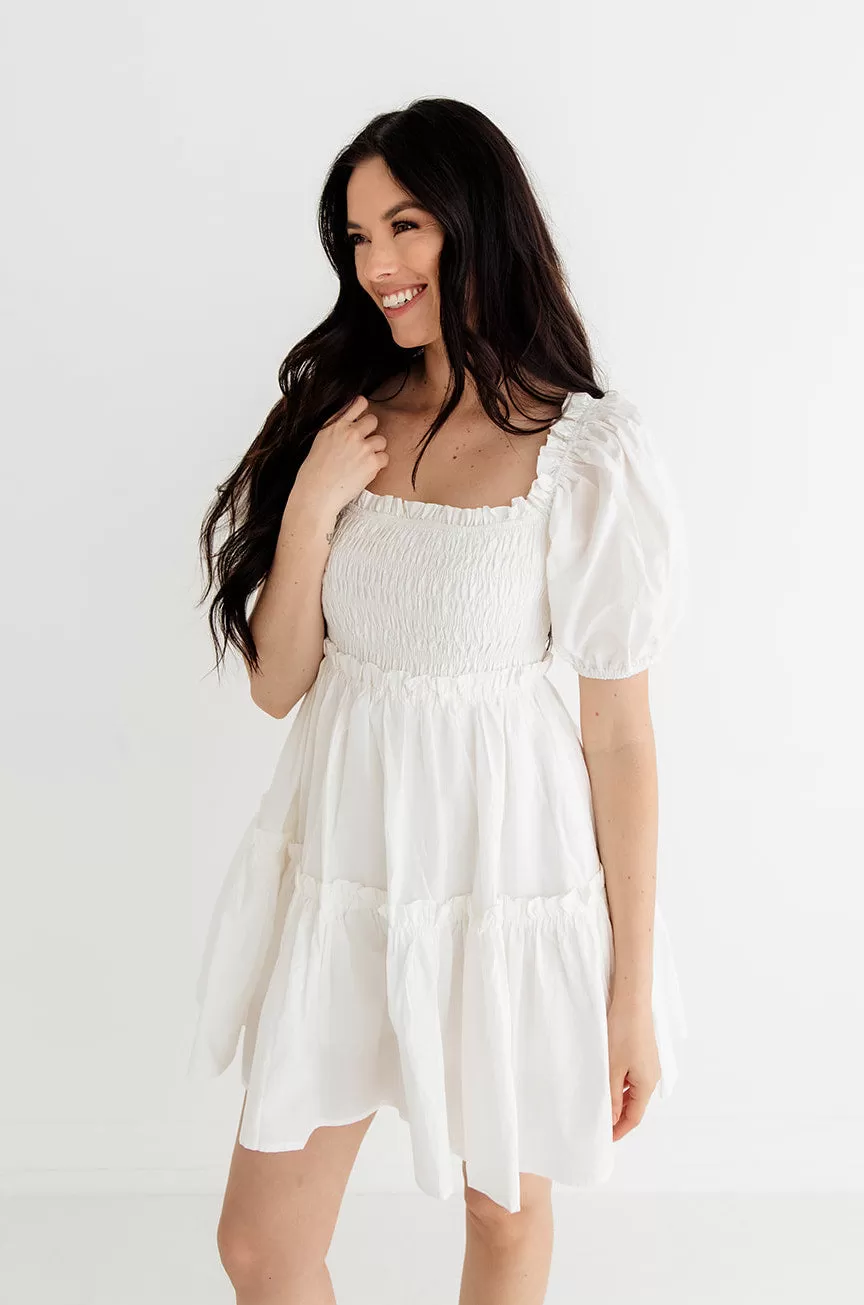 Blair Cotton Puff Sleeve Smocked Babydoll Dress 4 Blair Cotton Puff Sleeve Smocked Babydoll Dress - Image 2