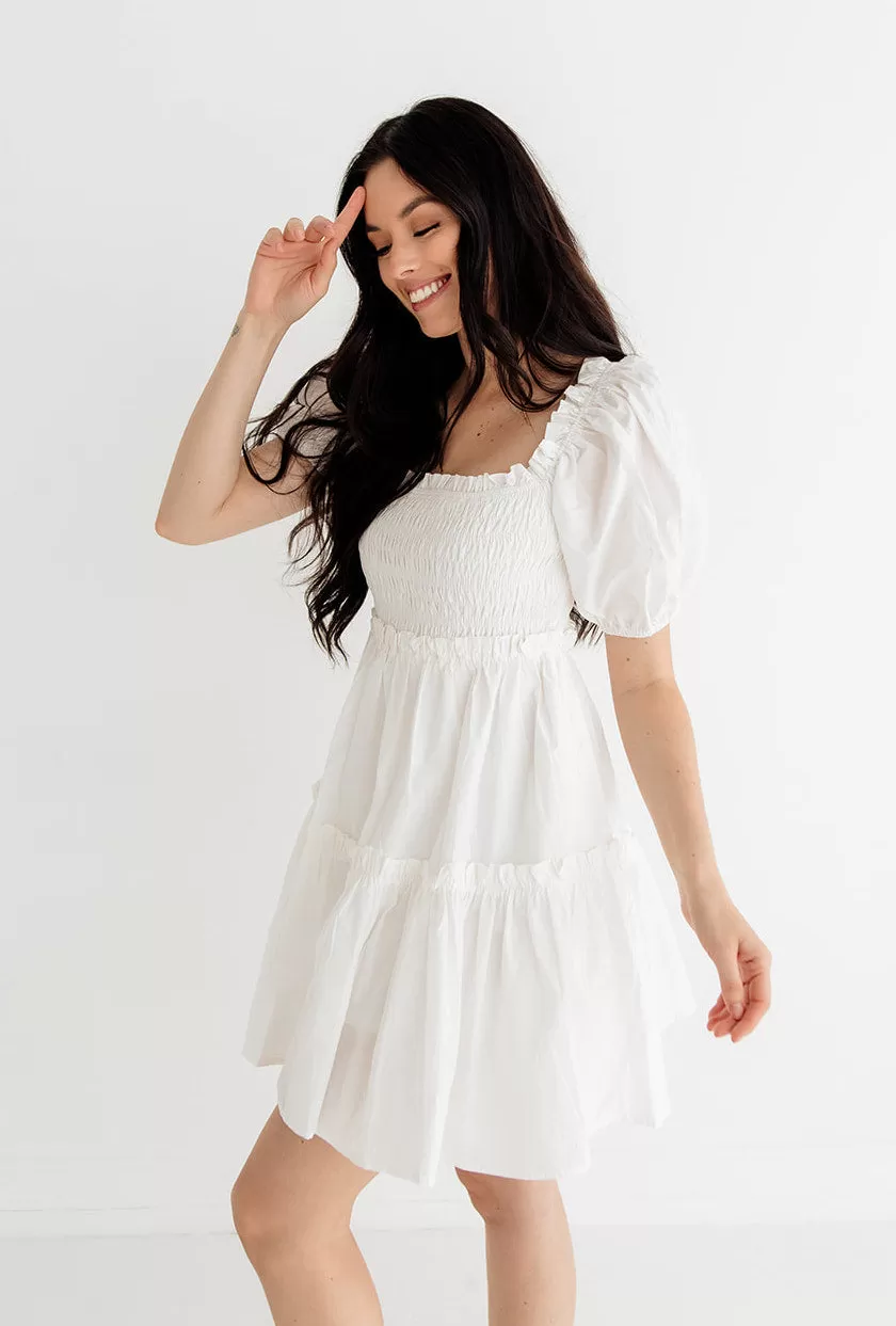 Blair Cotton Puff Sleeve Smocked Babydoll Dress 7 Blair Cotton Puff Sleeve Smocked Babydoll Dress - Image 5