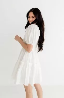 Blair Cotton Puff Sleeve Smocked Babydoll Dress 15 Blair Cotton Puff Sleeve Smocked Babydoll Dress -Fashion Store IMG 6957