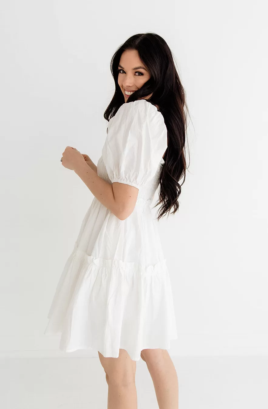 Blair Cotton Puff Sleeve Smocked Babydoll Dress 5 Blair Cotton Puff Sleeve Smocked Babydoll Dress - Image 3