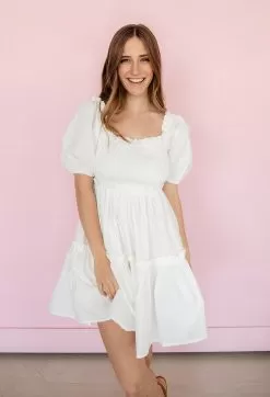 Blair Cotton Puff Sleeve Smocked Babydoll Dress 19 Blair Cotton Puff Sleeve Smocked Babydoll Dress -Fashion Store IMG 8432 64d6f3e8 2691 4bfe 94f8 af621596f072