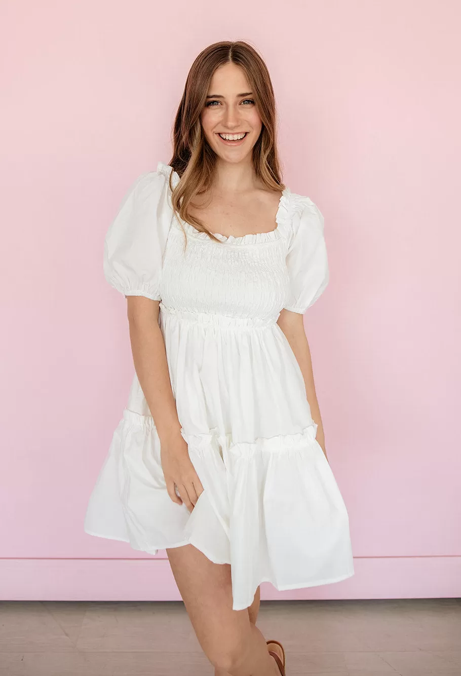 Blair Cotton Puff Sleeve Smocked Babydoll Dress 9 Blair Cotton Puff Sleeve Smocked Babydoll Dress - Image 7