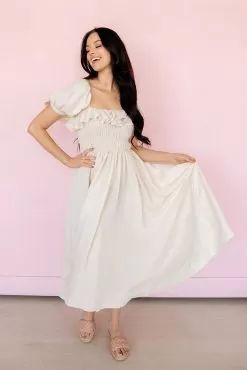 On Cloud Nine Smocked Ruffle Midi Dress -Fashion Store IMG 8498 1788770c dd08 4365 930b be0ddbc84e74