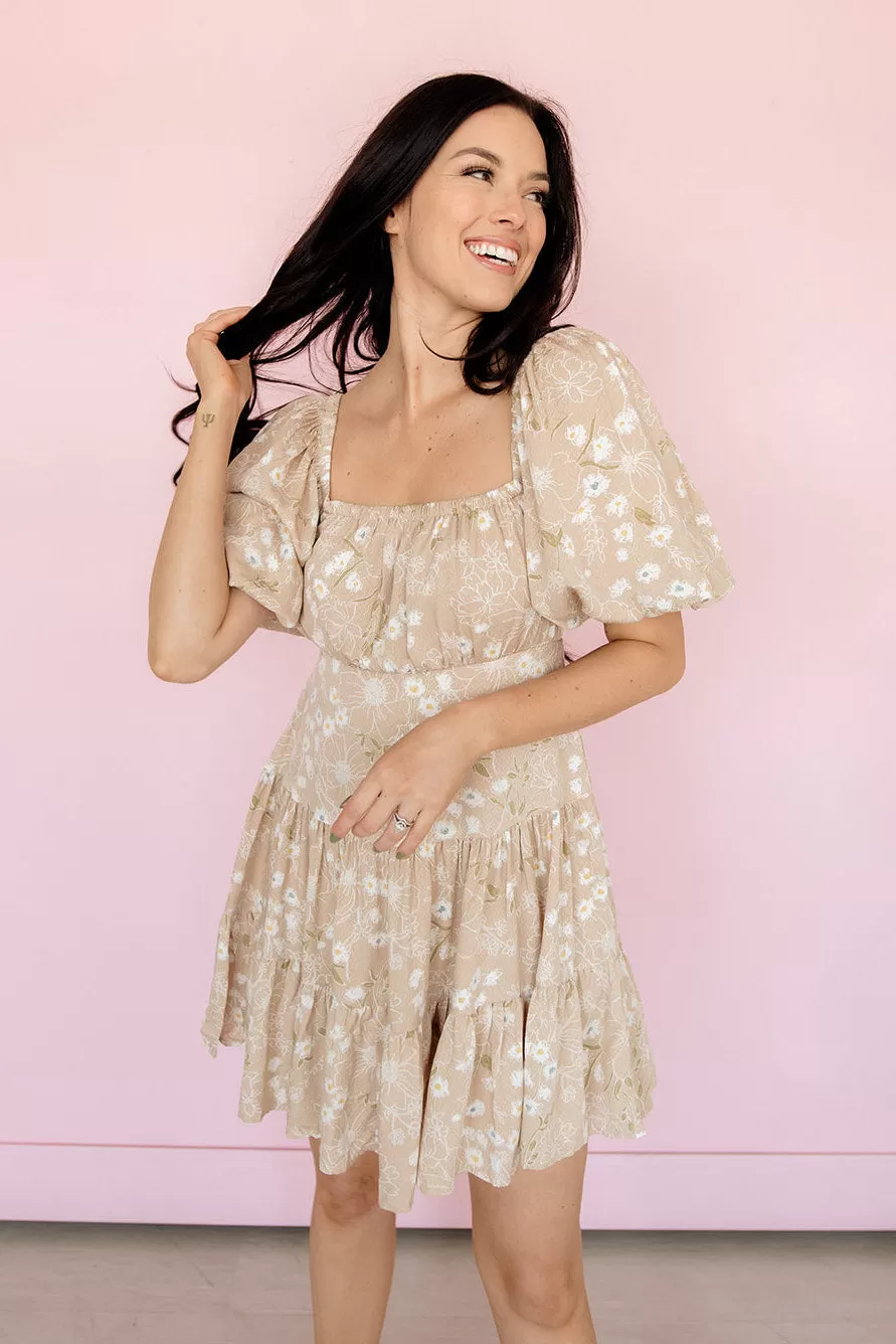 Lula Floral Cut Out Tiered Babydoll Dress 4 Lula Floral Cut Out Tiered Babydoll Dress - Image 2