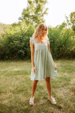 Taylor Gingham Babydoll Dress 8 Taylor Gingham Babydoll Dress -Fashion Store IMG 9081