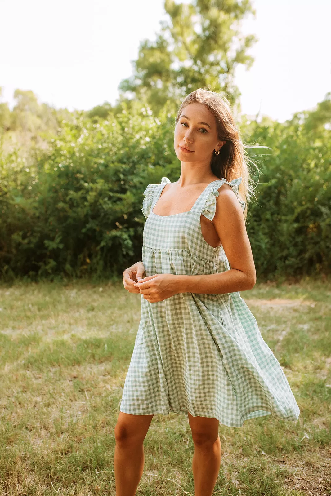 Taylor Gingham Babydoll Dress 6 Taylor Gingham Babydoll Dress - Image 4