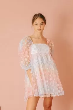 She's Like Spring Tulle Babydoll Dress - Rainbow -Fashion Store JD2443XXRAINBOW 6