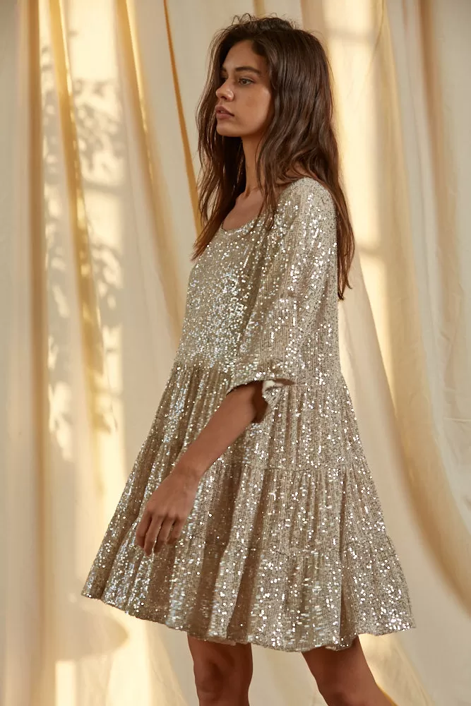 Set Your Sights Sequin Babydoll Dress 10 Set Your Sights Sequin Babydoll Dress - Image 8