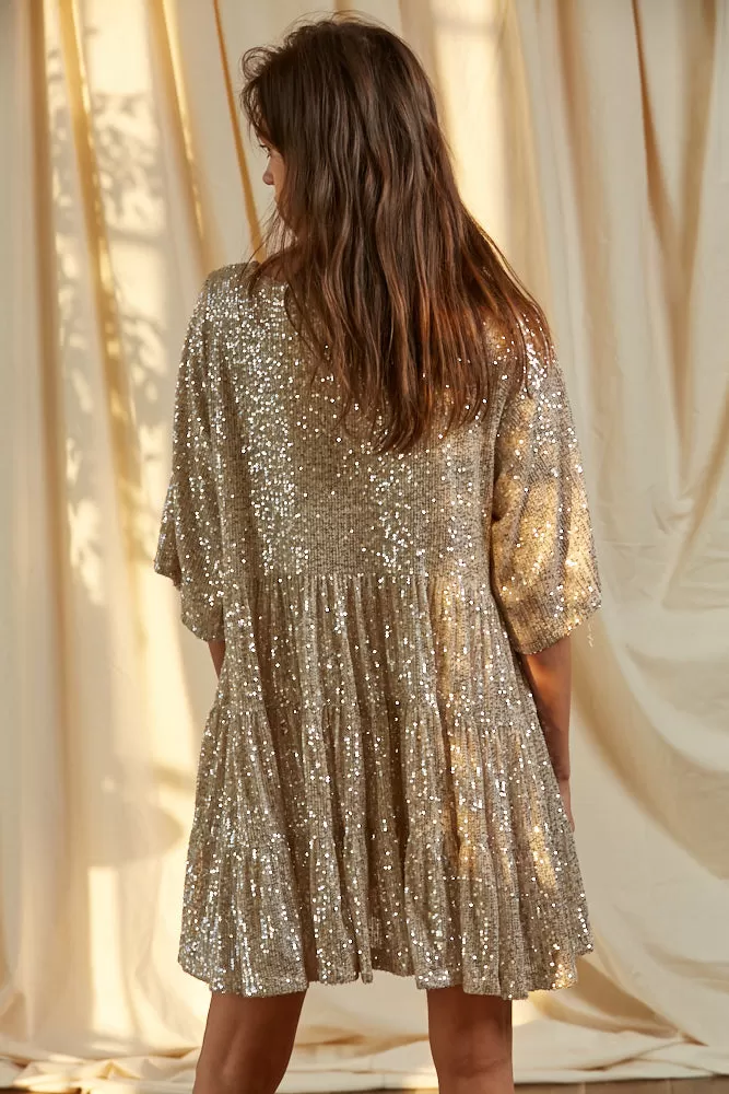 Set Your Sights Sequin Babydoll Dress 14 Set Your Sights Sequin Babydoll Dress - Image 12