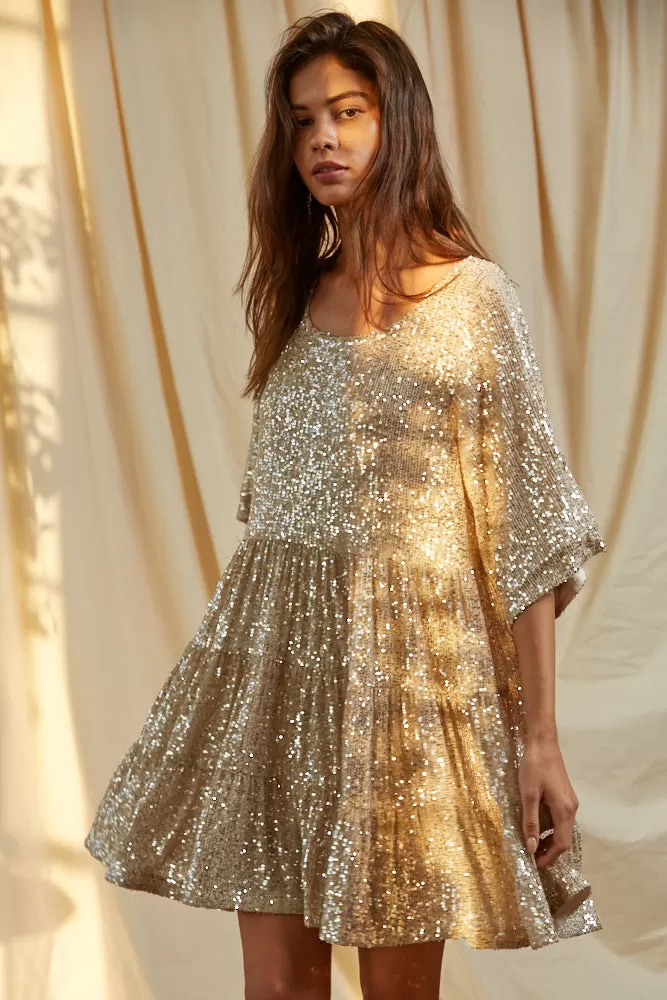 Set Your Sights Sequin Babydoll Dress 5 Set Your Sights Sequin Babydoll Dress - Image 3