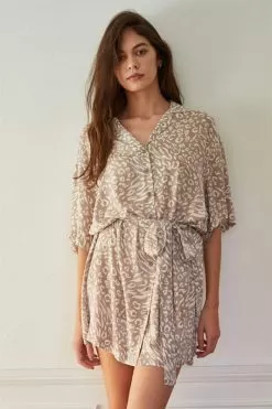 Anika Button Down Leopard Dress -Fashion Store L4819 7