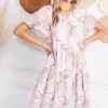 Davina Floral Tiered Babydoll Dress -Fashion Store LD3543 MULTI FRONT2