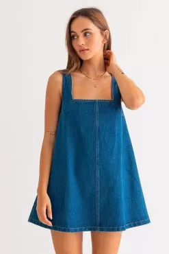 Ada Flared Denim Dress