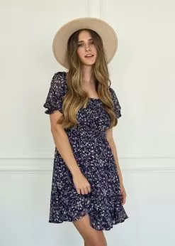 Salma Floral Smocked Babydoll Dress