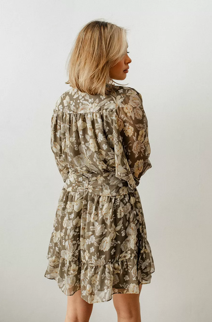 Rogan Floral Button Down Mini Dress 4 Rogan Floral Button Down Mini Dress - Image 2