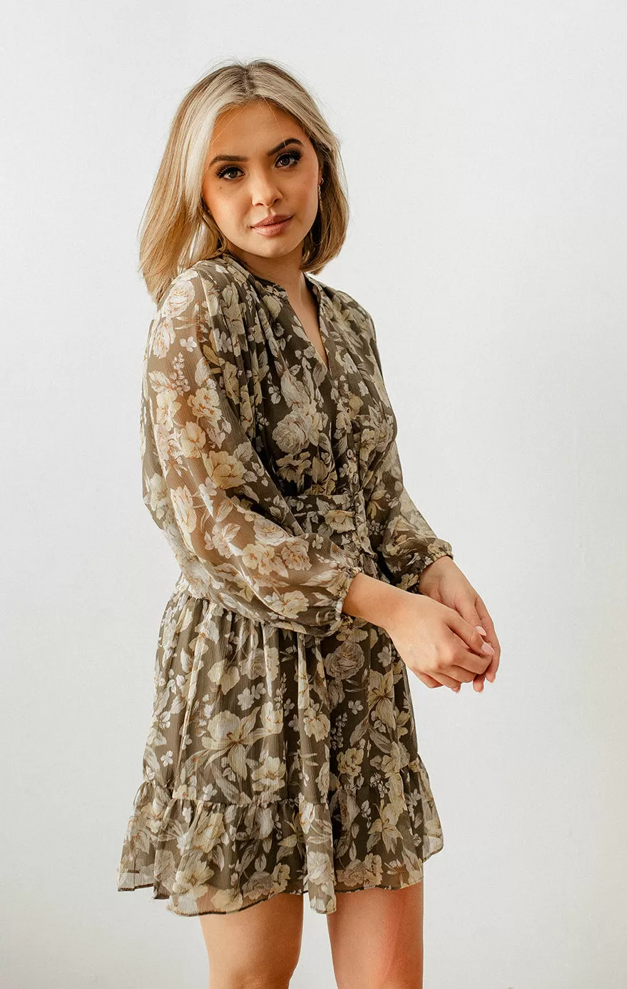 Rogan Floral Button Down Mini Dress 6 Rogan Floral Button Down Mini Dress - Image 4