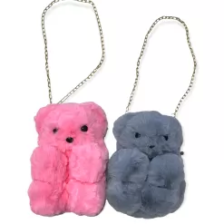 Fuzzy Bear Purse -Fashion Store accessories fuzzy bear purse lola the boys 28573509288038