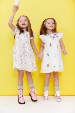 All About Beaded Ice Cream Ruffle Dress -Fashion Store all about beaded ice cream ruffle dress lola the boys 29500271591526