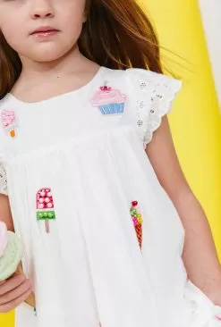 All About Beaded Ice Cream Ruffle Dress -Fashion Store all about beaded ice cream ruffle dress lola the boys 29500710387814