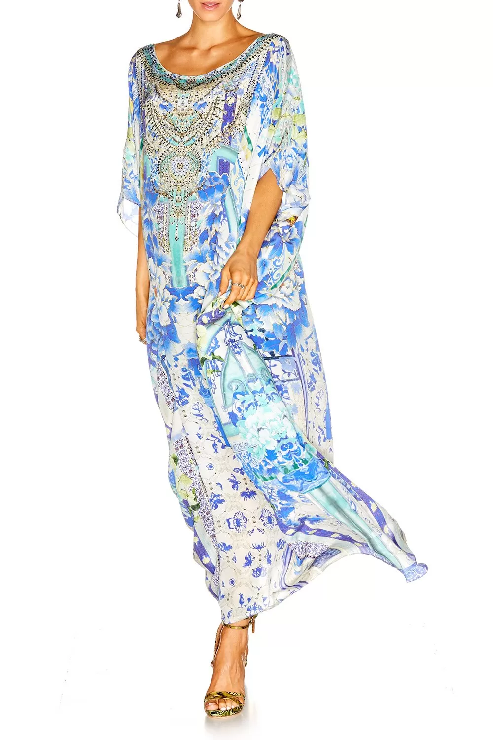 ROUND NECK KAFTAN PORCELAIN PARADISE 6 ROUND NECK KAFTAN PORCELAIN PARADISE - Image 4