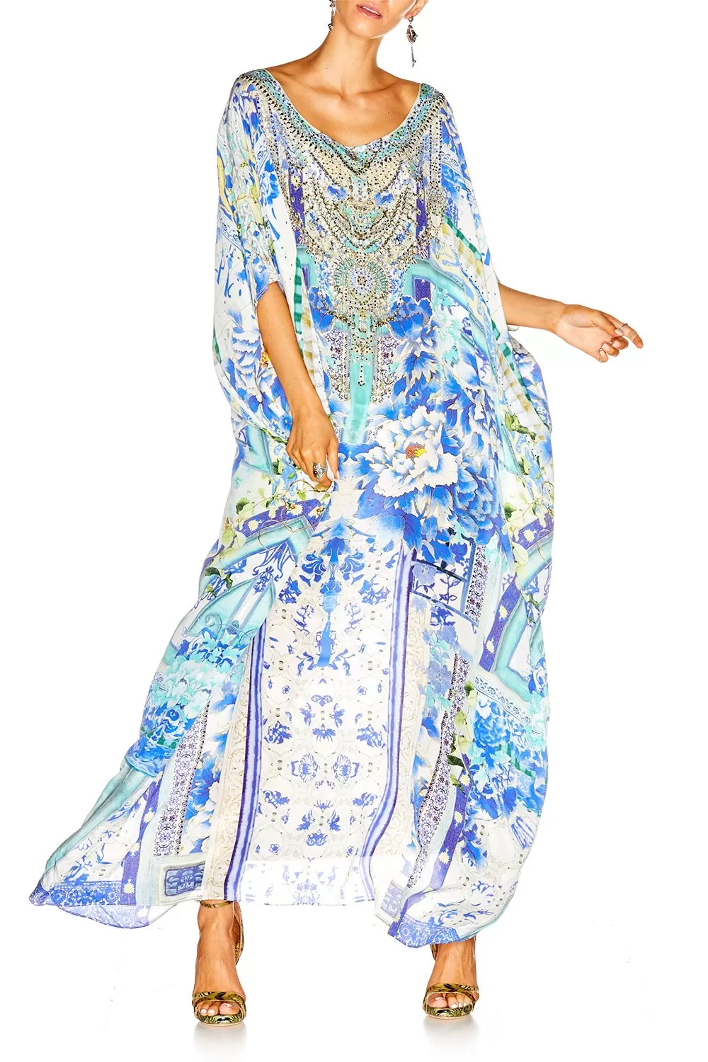 ROUND NECK KAFTAN PORCELAIN PARADISE 5 ROUND NECK KAFTAN PORCELAIN PARADISE - Image 3