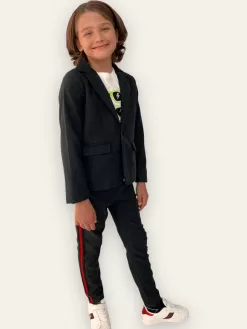 Dark Gray Tiger Suit Set -Fashion Store dark gray tiger suit set lola the boys 29174751625318