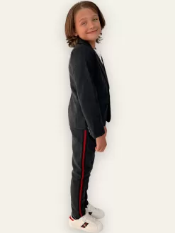 Dark Gray Tiger Suit Set -Fashion Store dark gray tiger suit set lola the boys 29174752084070