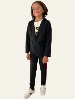 Dark Gray Tiger Suit Set -Fashion Store dark gray tiger suit set lola the boys 29174752247910