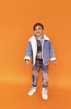 Denim Snake Sherpa Jacket -Fashion Store denim denim snake sherpa jacket lola the boys 28432907305062