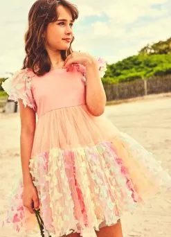 3D Butterfly Puffy Sleeve Dress -Fashion Store dress 3d butterfly puffy sleeve dress lola the boys 28710077956198