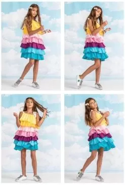 Linen Ruffle Sun Dress -Fashion Store dress linen ruffle sun dress lola the boys 15978788028518