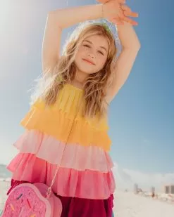 Linen Ruffle Sun Dress -Fashion Store dress linen ruffle sun dress lola the boys 27931832549478