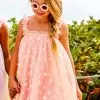 Peachy Daisy Tulle Dress -Fashion Store dress peachy daisy tulle girls dress lola the boys 28718701052006