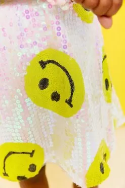 Don't Worry Be Happy White Sequin Dress -Fashion Store dresses don t worry be happy white sequin dress lola the boys 29299307544678